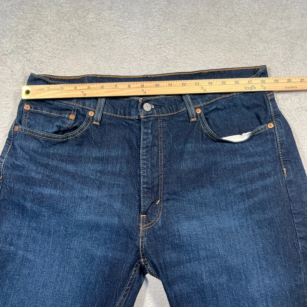 Levi's 505 Jeans Regular Fit Dark Wash Denim Pants‎ Classic W38 L32